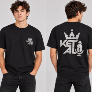 T-Shirt Ketal / Noir logo gris